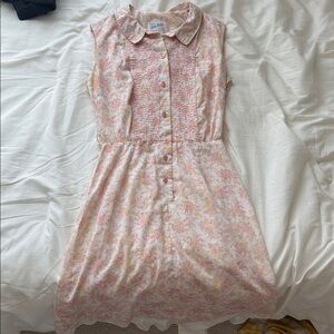 Floral Sleeveless Button-Up Dress